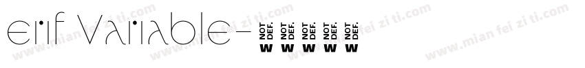 erif Variable字体转换